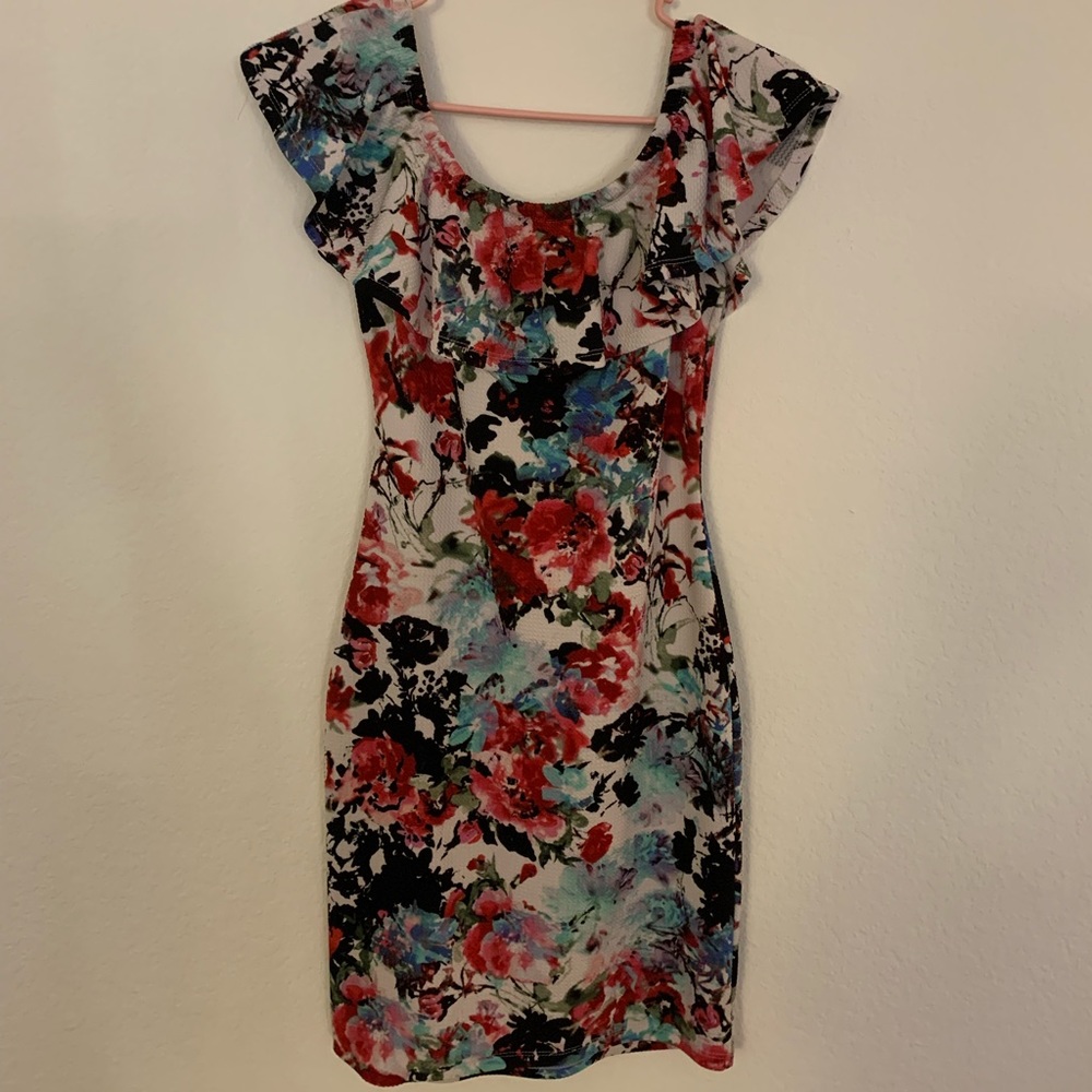 Medium off the shoulder, body con dress from IRIS